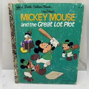 Vintage Little Golden Books Disney's Mickey Mouse and the Great Lot Plot